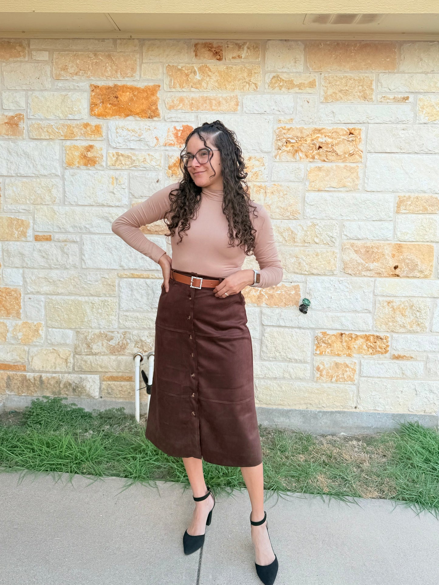 Yacelis Midi Skirt Brown