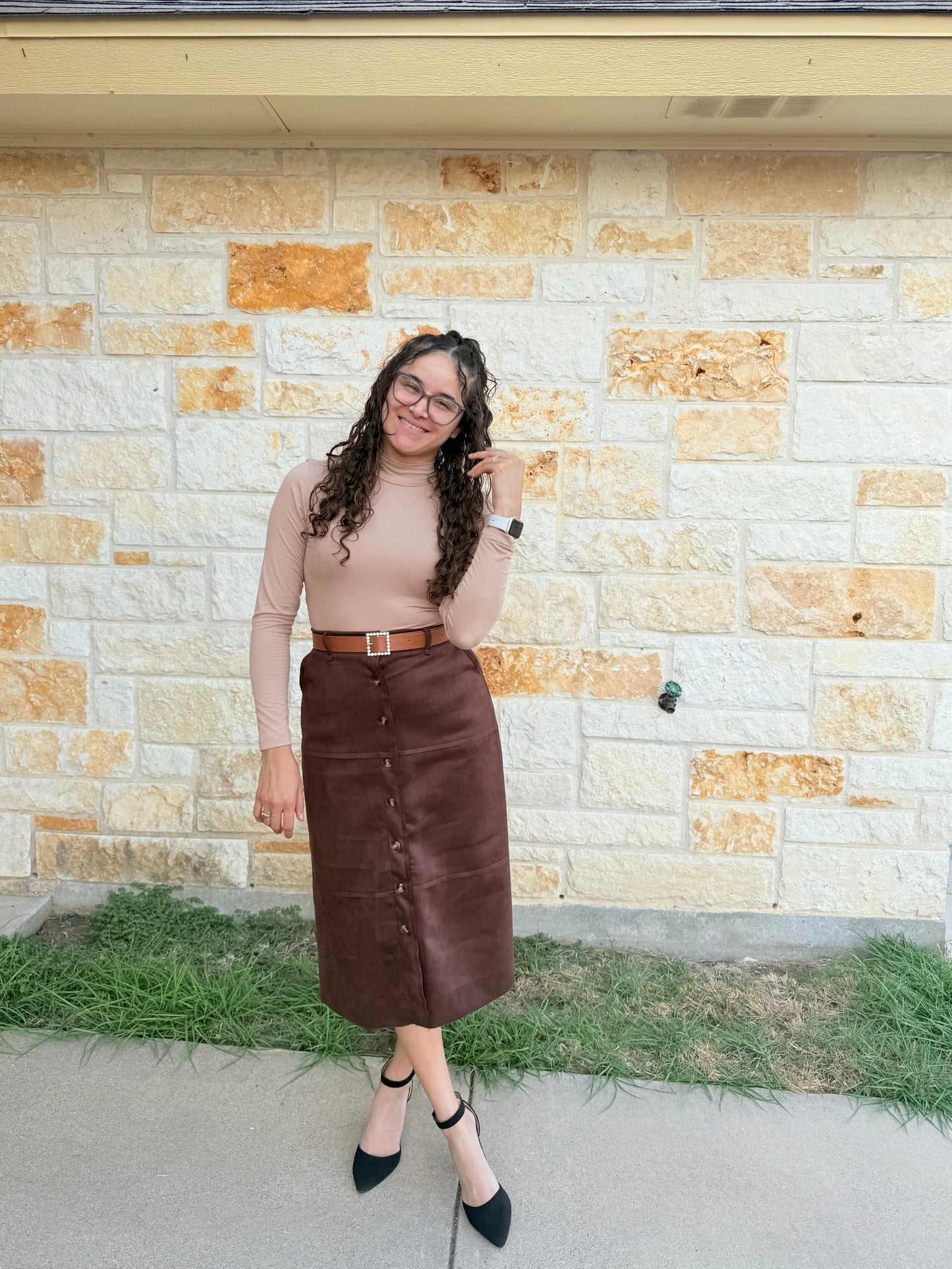 Yacelis Midi Skirt Brown