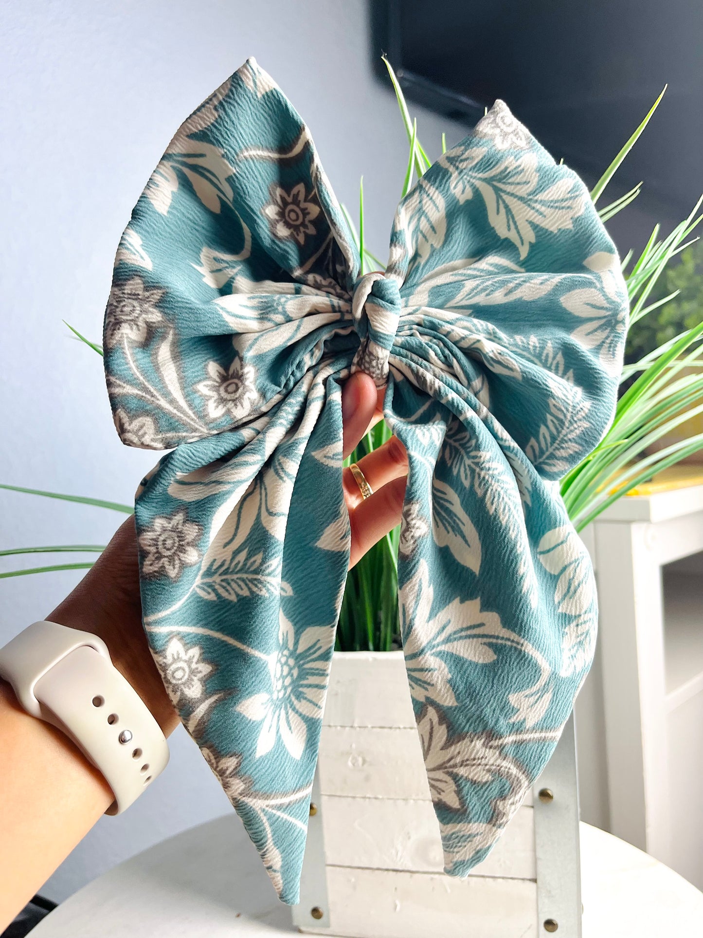 My hair Bow Flower Green