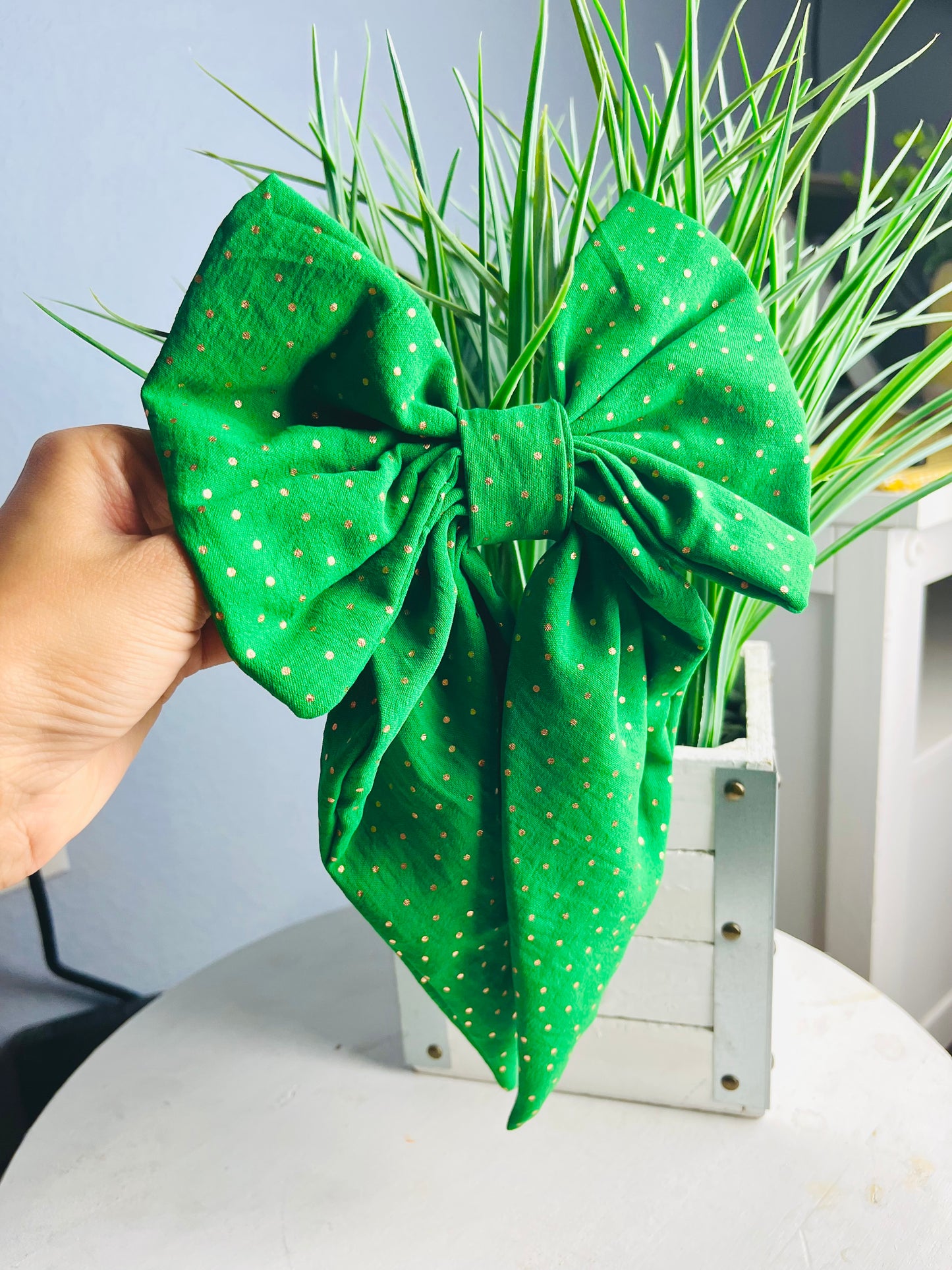 My hair Bow Green