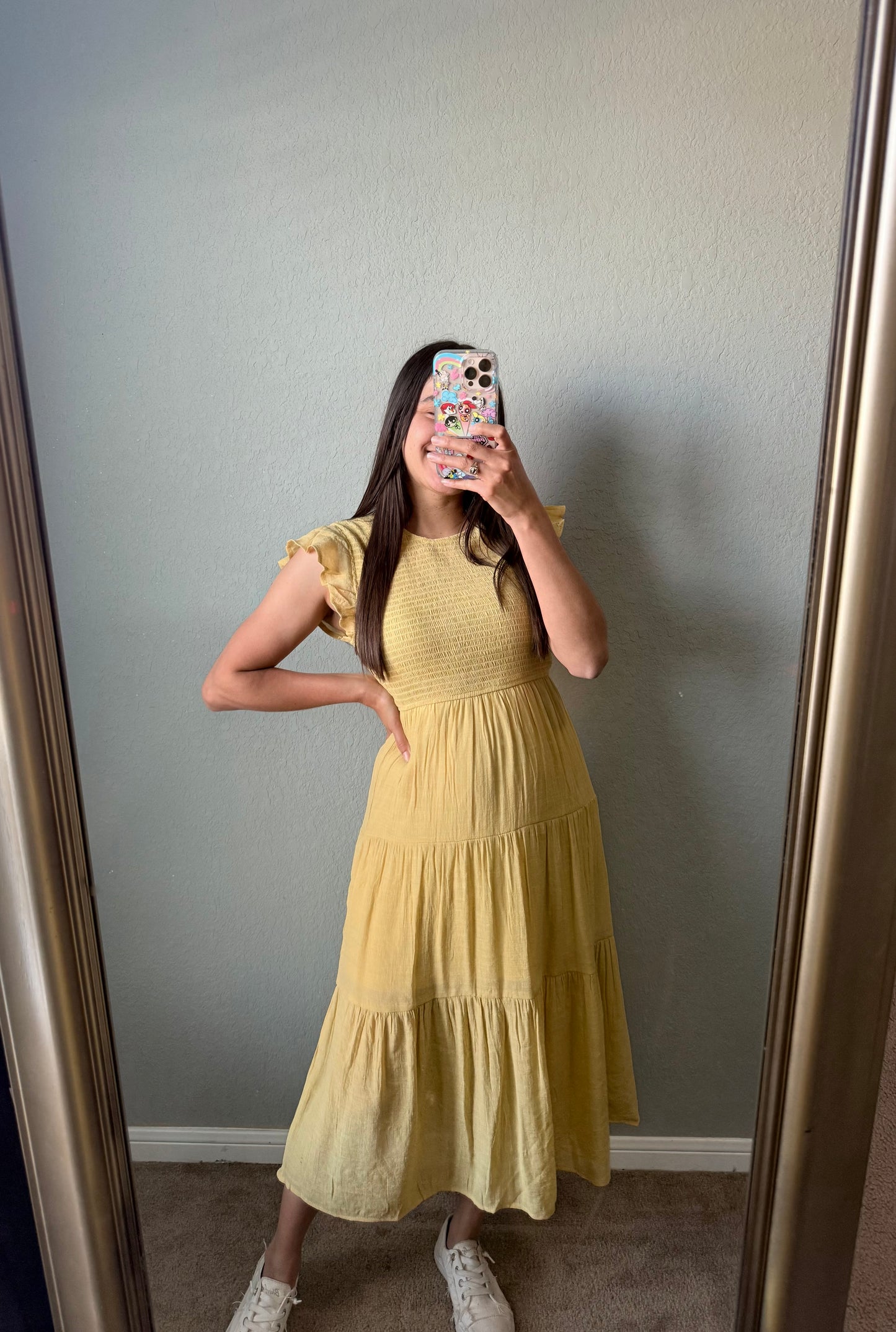 Allie Midi Dress Yellow