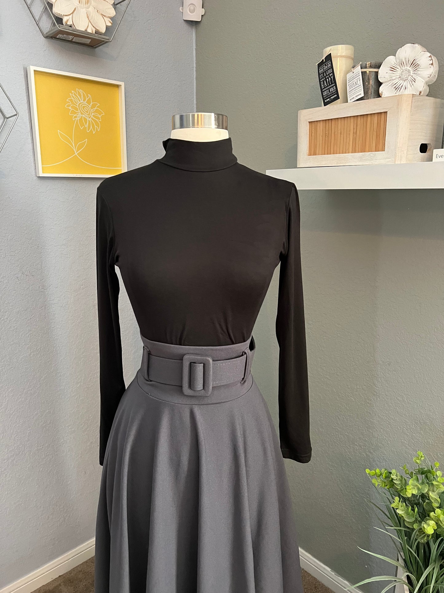Winter Long Sleeve TOP Black