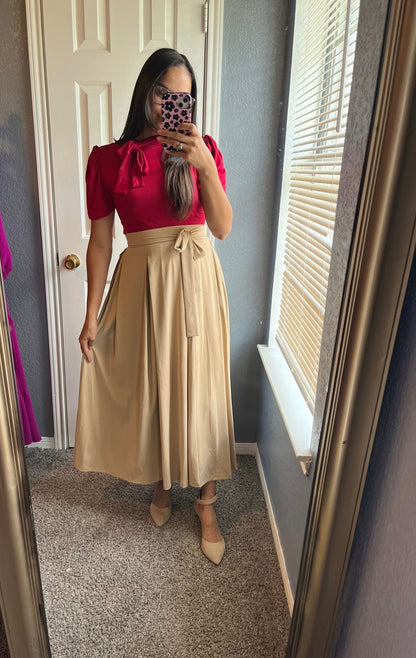 Sierra Maxi Skirt Beige