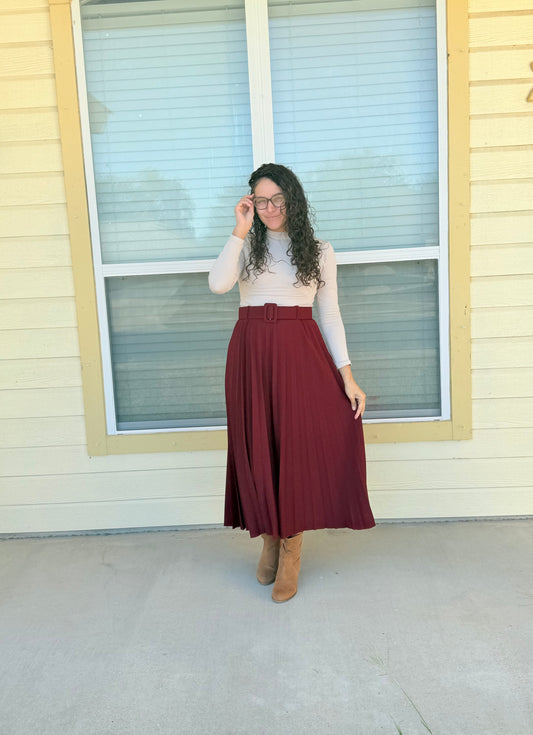 Beatriz Maxi Skirt Wine