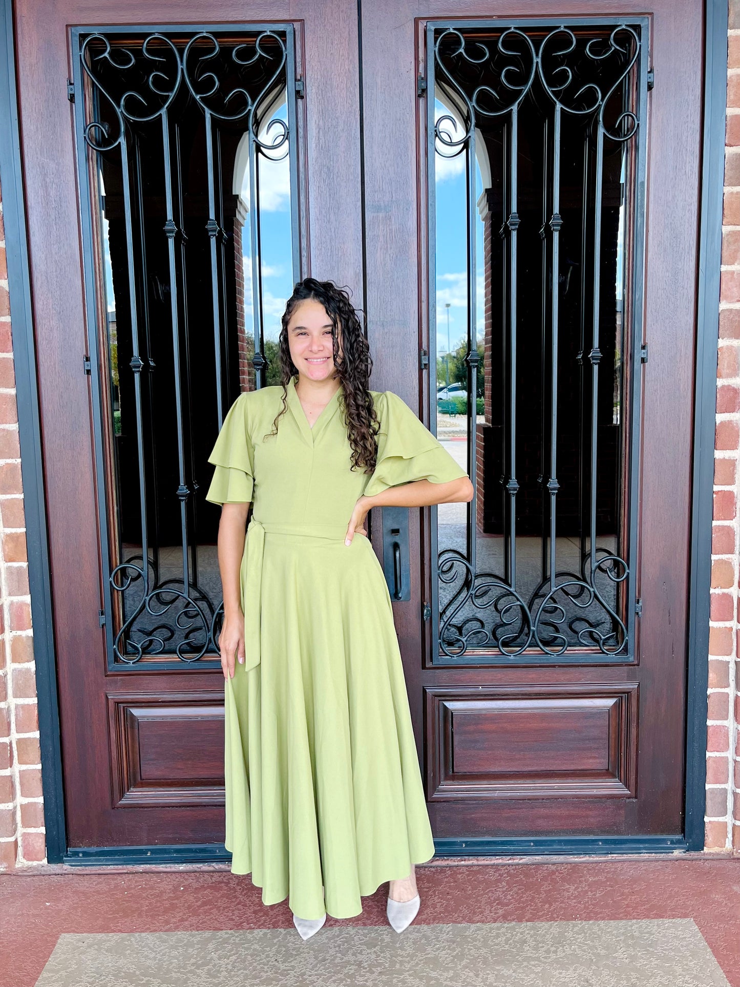 Aubrie Maxi Dress Pistachio