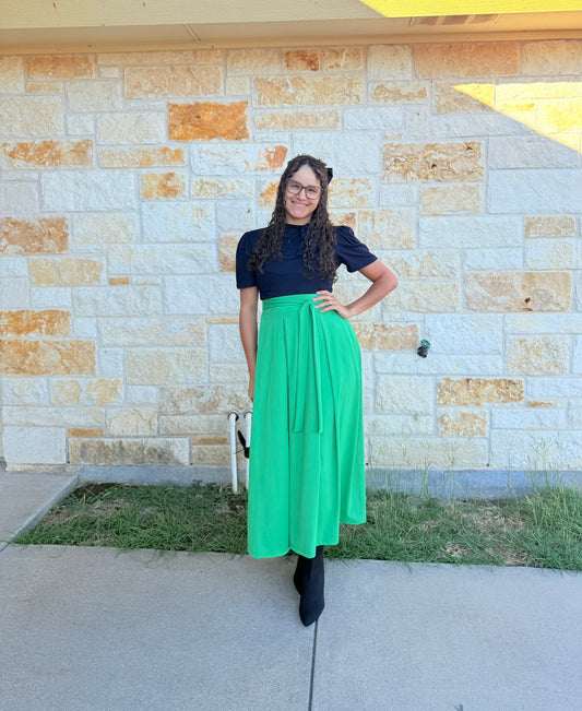 Sierra Maxi Skirt Dk Green