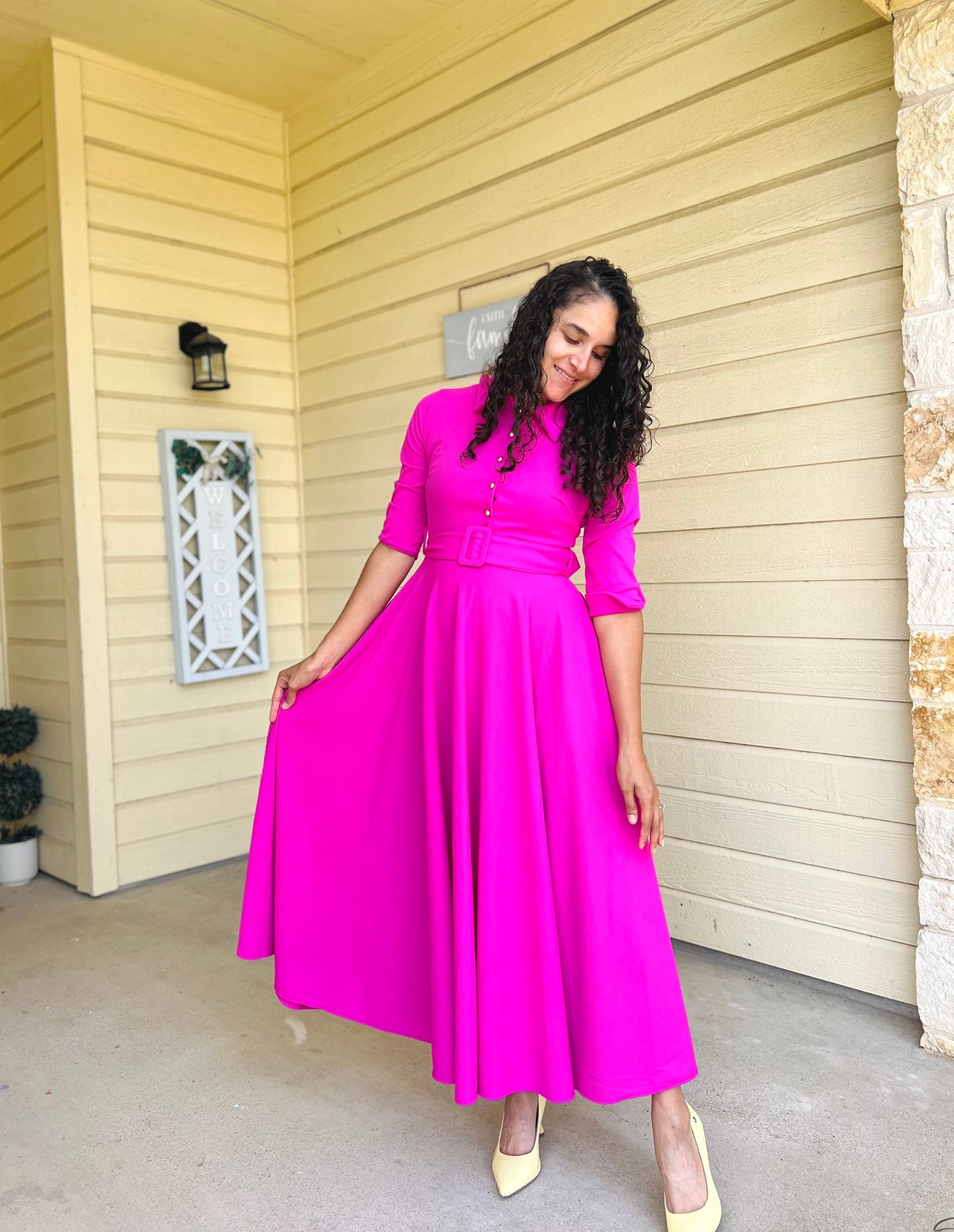 Monica Maxi Dress Magenta