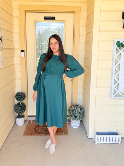 Amalia MIDI Green Dress