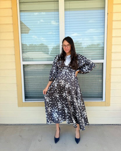 Floral Grey Dress
