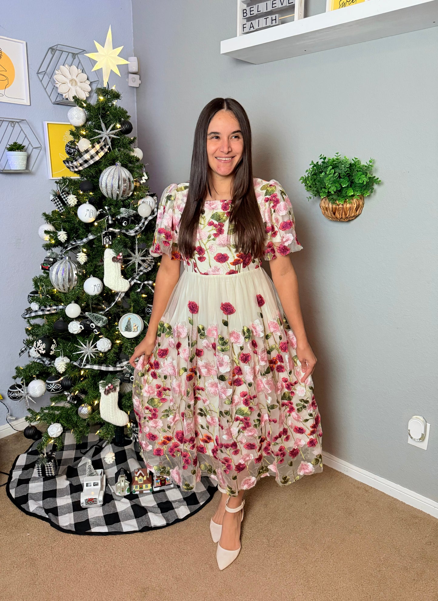 Garden Grace Midi Dress