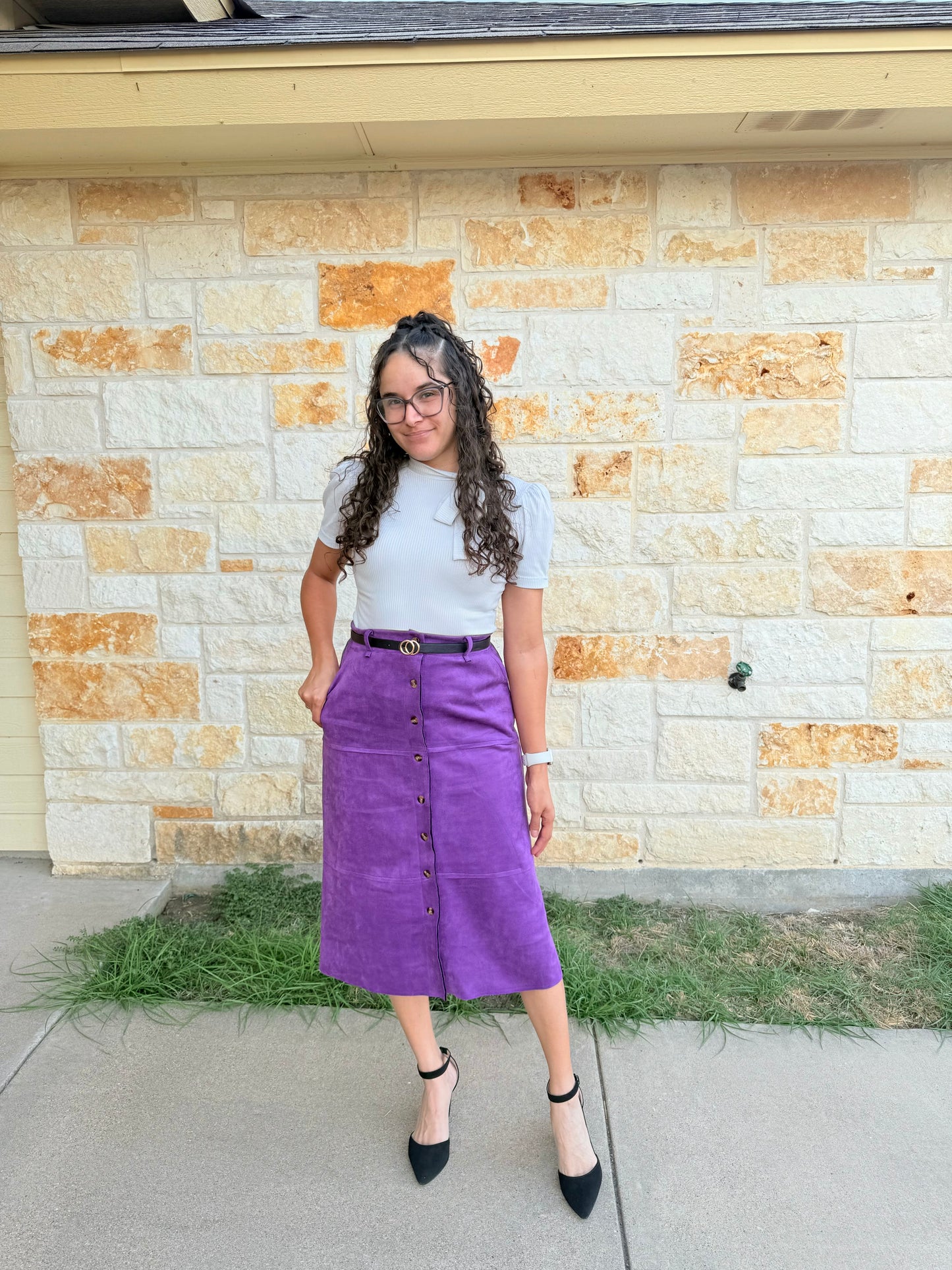 Yacelis Midi Skirt Purple