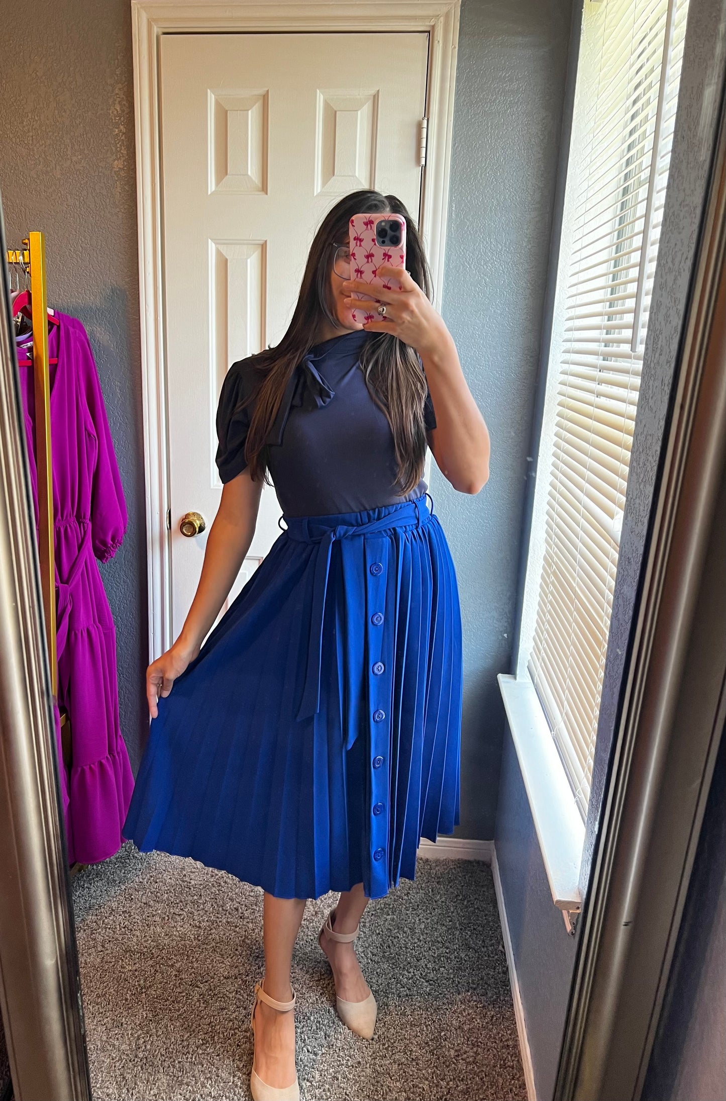 Gian MIDI Skirt Royal