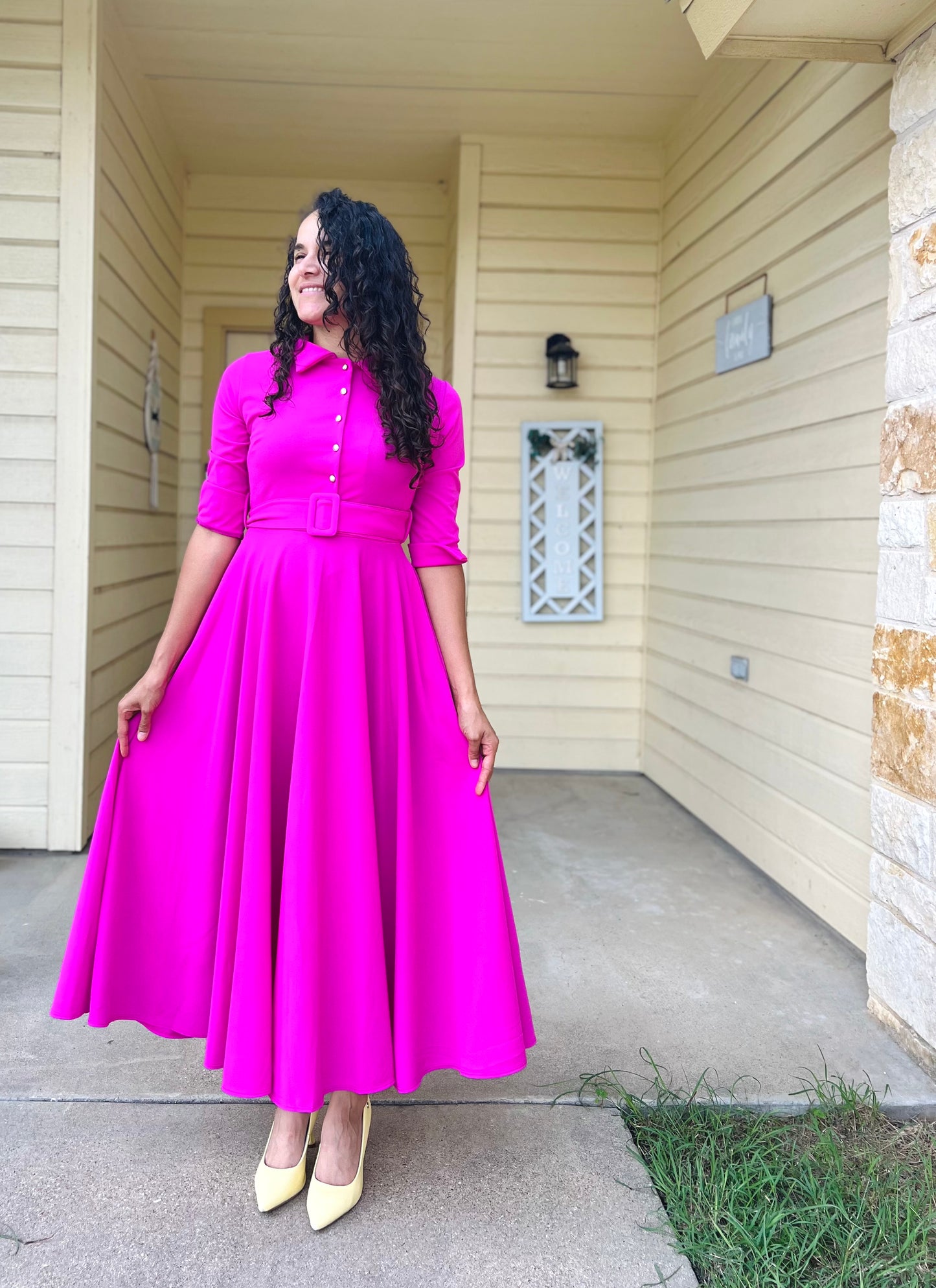 Monica Maxi Dress Magenta