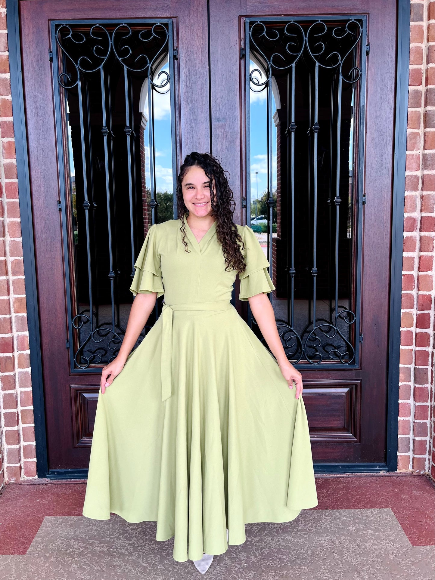 Aubrie Maxi Dress Pistachio