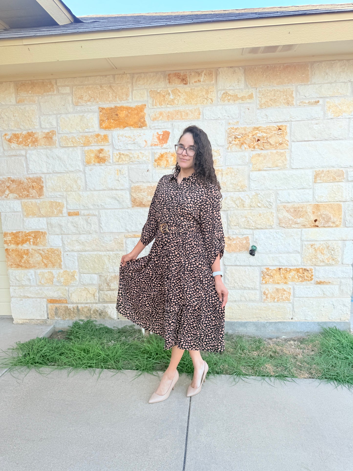 Annette Bottoms Dress Midi Leopard