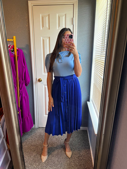 Gian MIDI Skirt Royal