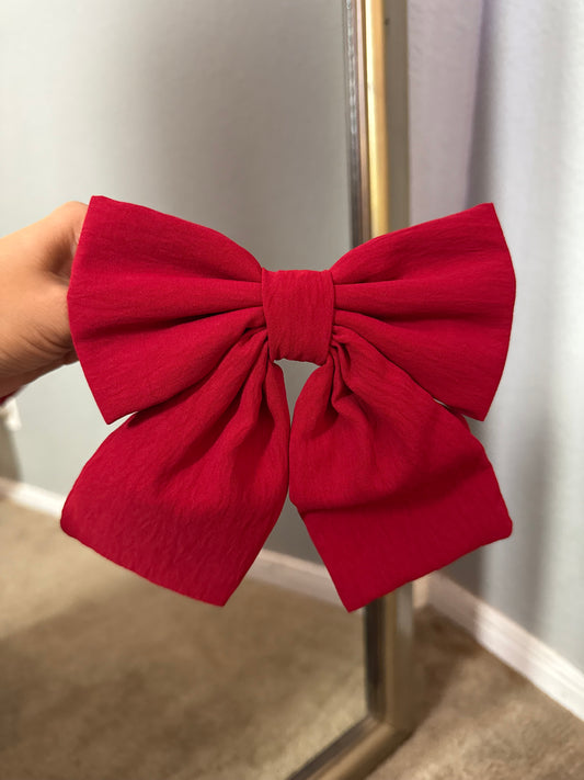 My hair Bow Solid Red