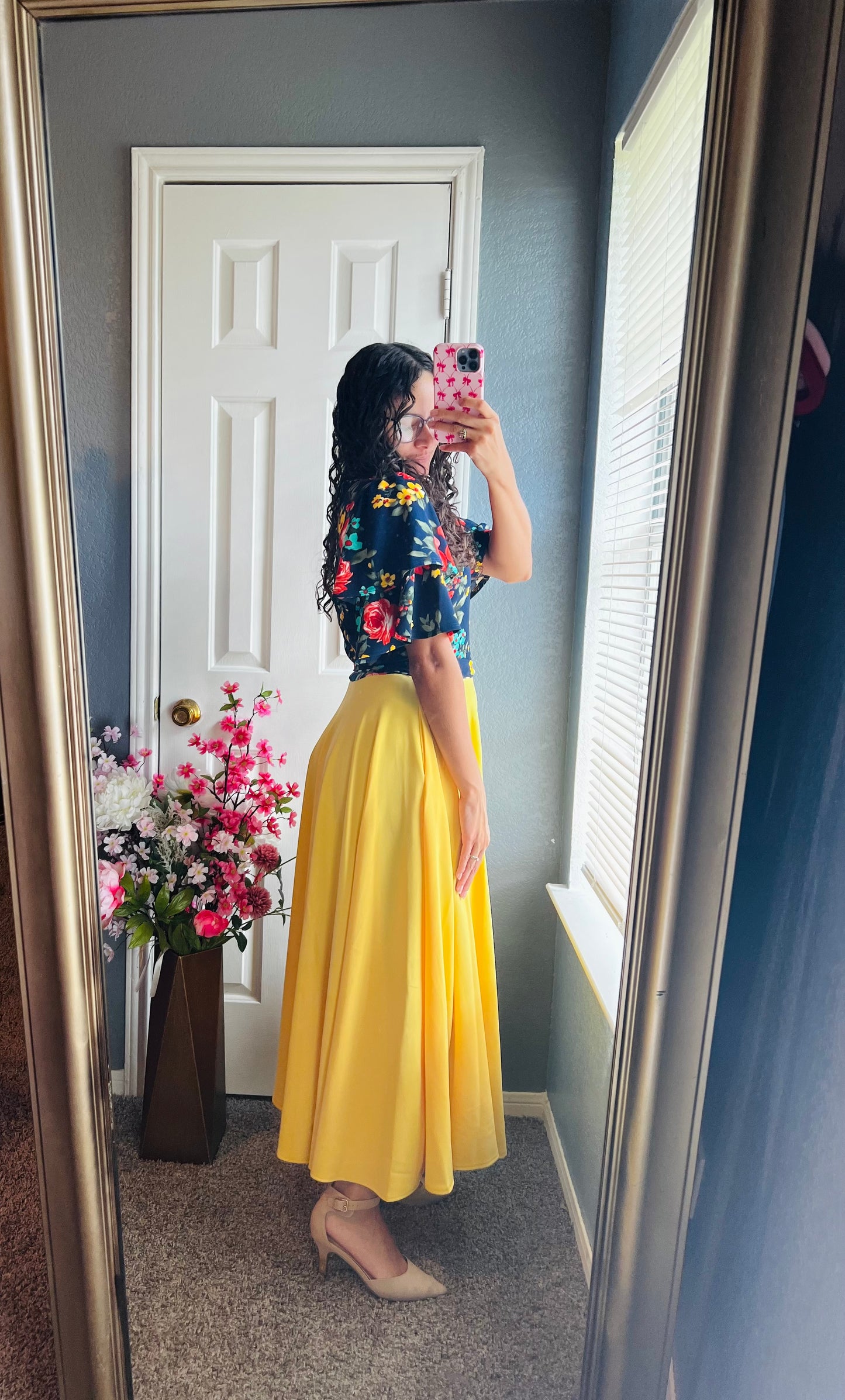 Aubrie Maxi Dress Floral Yellow