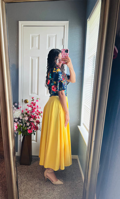 Aubrie Maxi Dress Floral Yellow