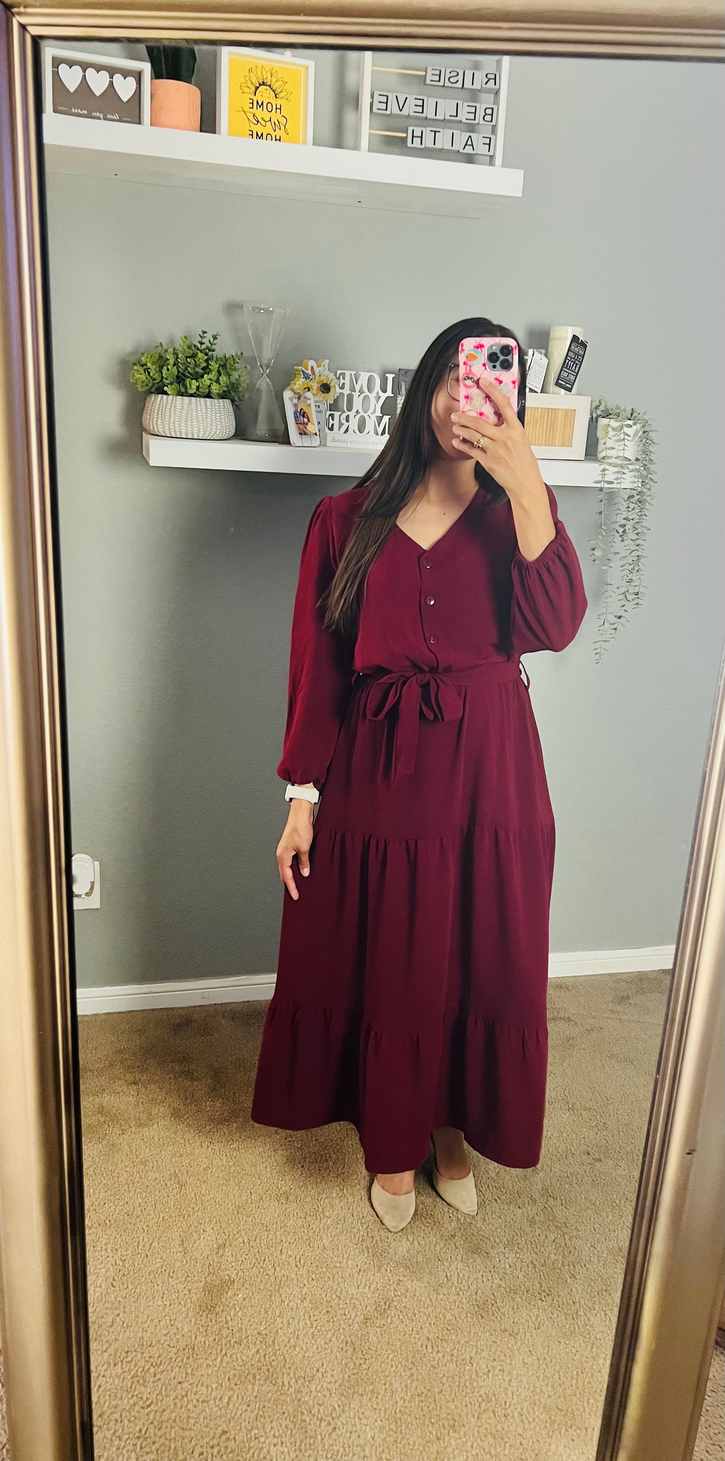 Michell Bottoms Dress Maxi Vino