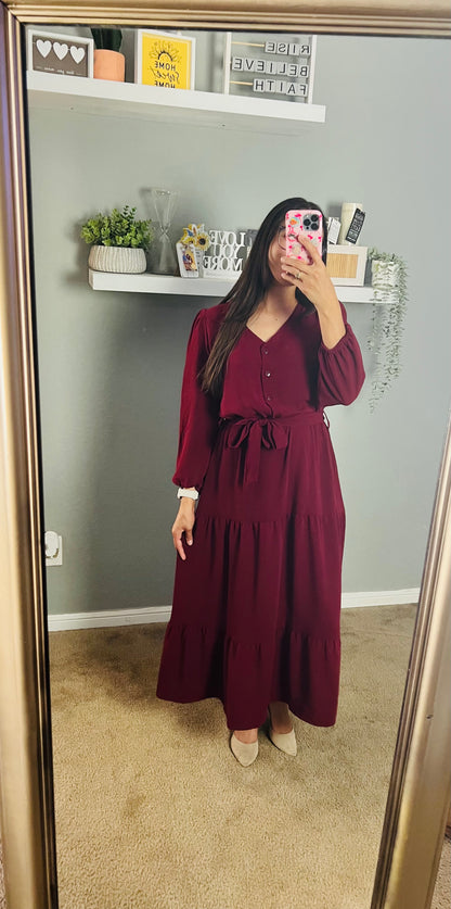 Michell Bottoms Dress Maxi Vino