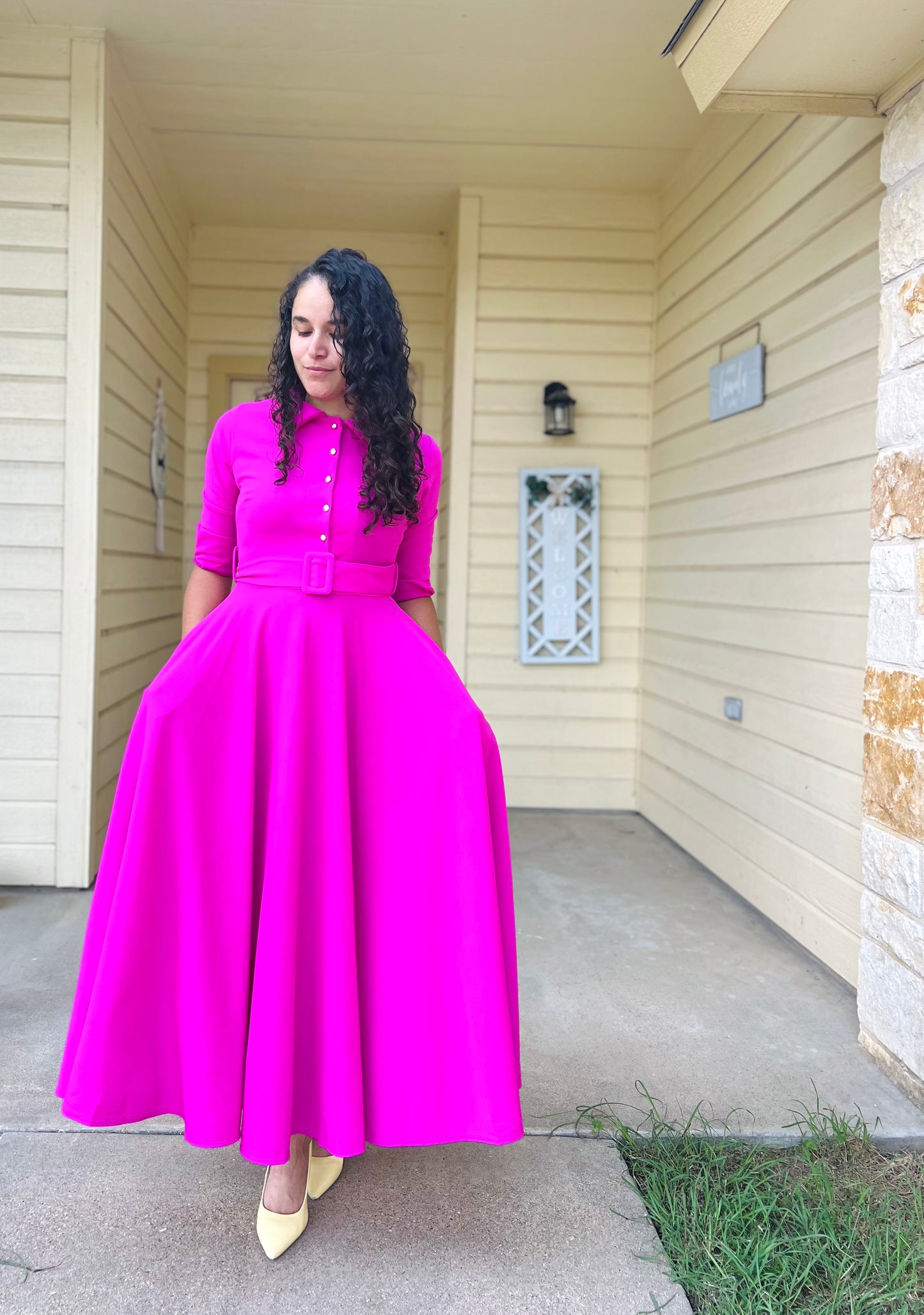 Monica Maxi Dress Magenta