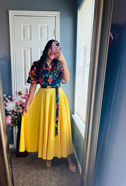 Aubrie Maxi Dress Floral Yellow