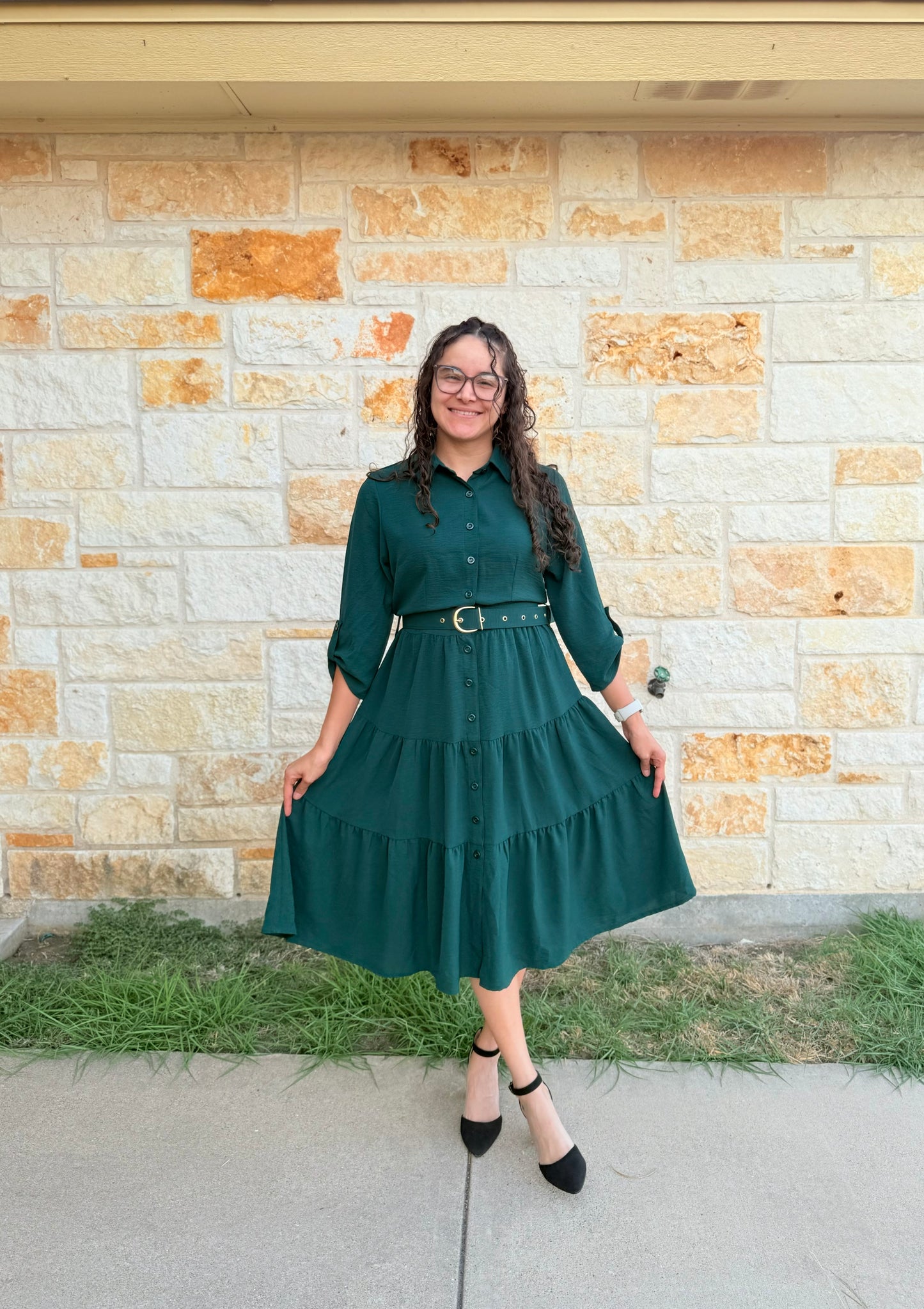 Annette Bottoms Dress Midi Green