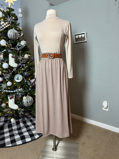 Rosie Midi Comfy Skirt Mocha