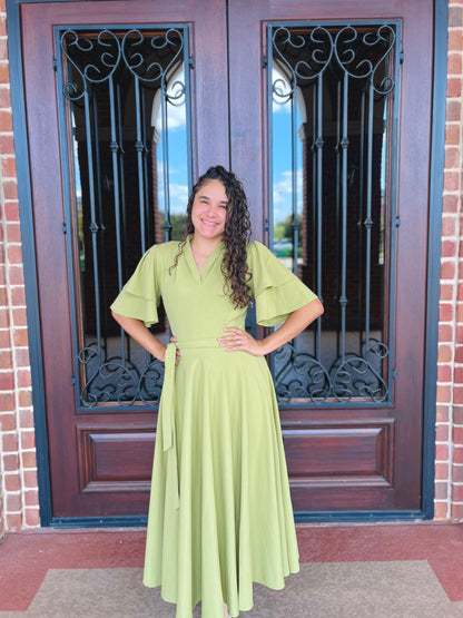 Aubrie Maxi Dress Pistachio