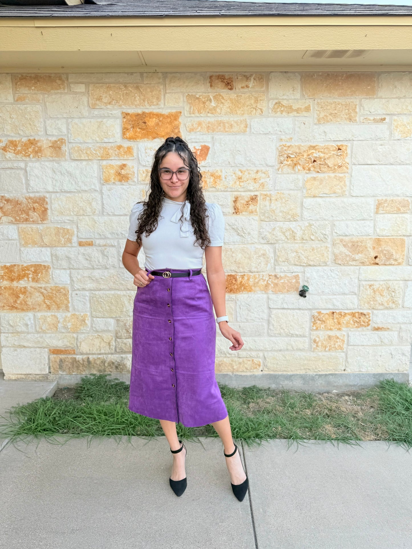 Yacelis Midi Skirt Purple