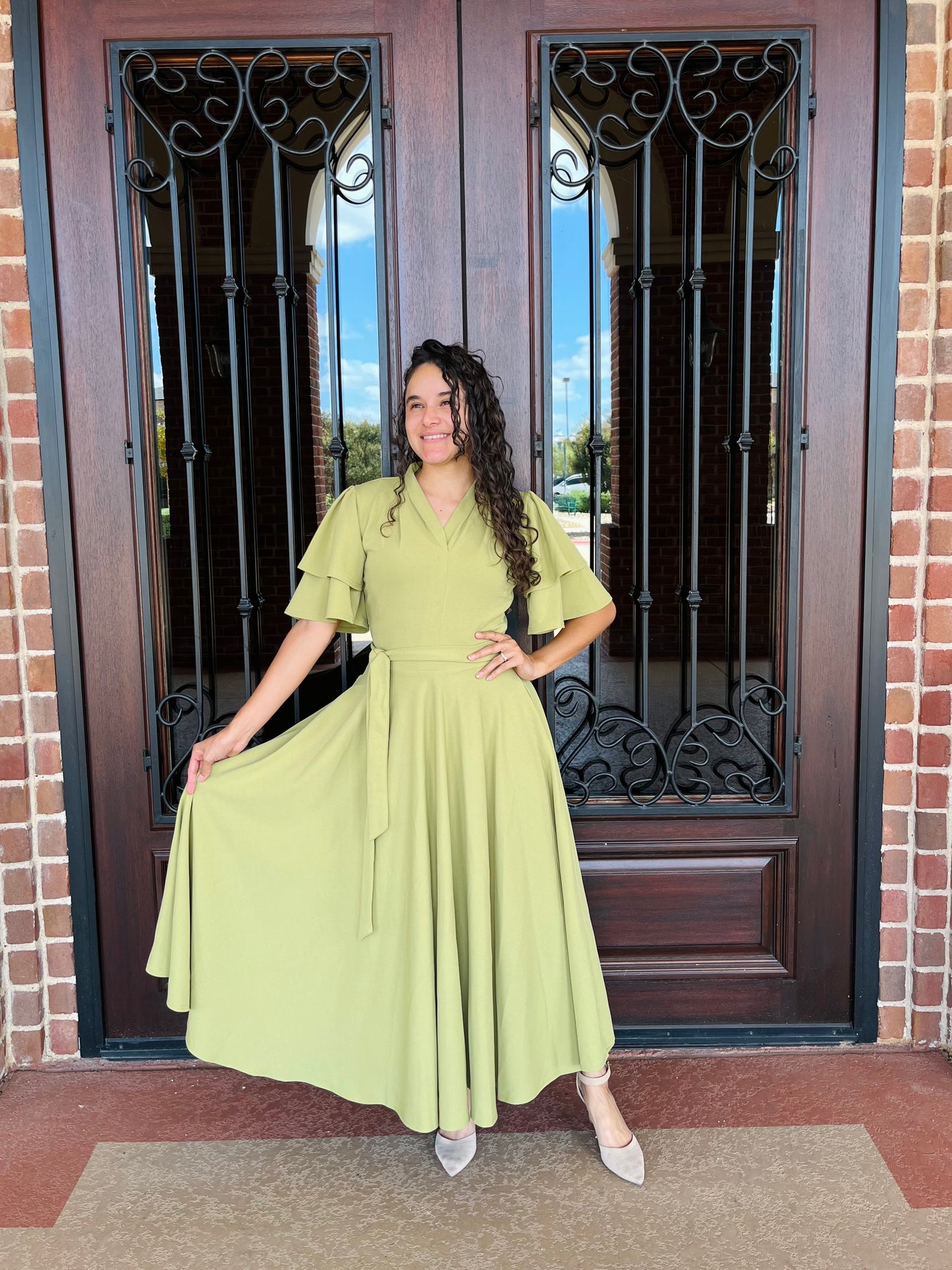 Aubrie Maxi Dress Pistachio