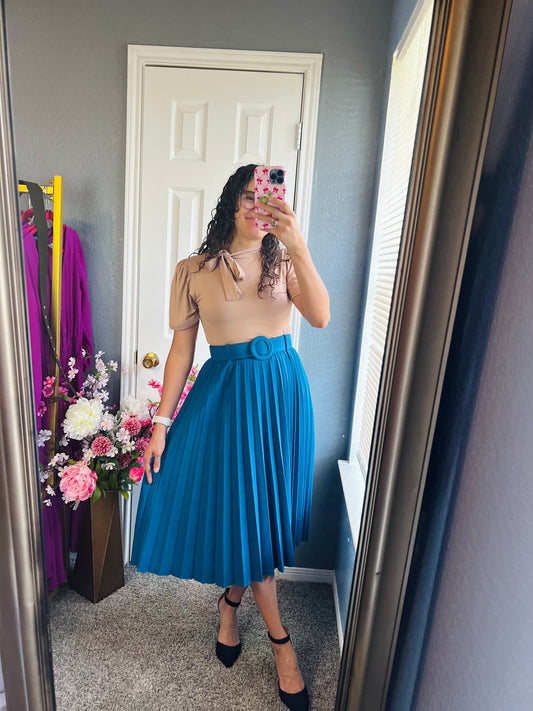 Kimberly MIDI Skirt Blue