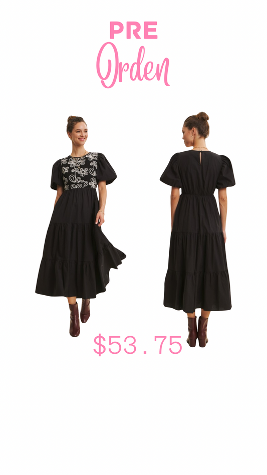 Mareliz Black Dress Maxi